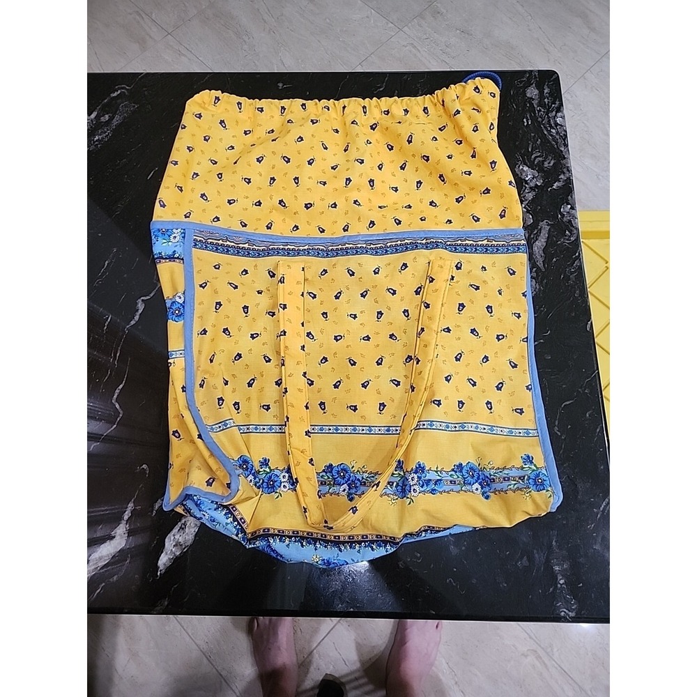 Marat Large French Provencal PVC Lined‎ Bag Yellow Floral Marat 100% Cotton